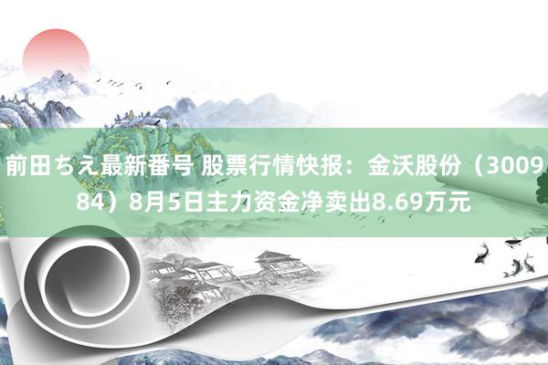 前田ちえ最新番号 股票行情快报：金沃股份（300984）8月5日主力资金净卖出8.69万元