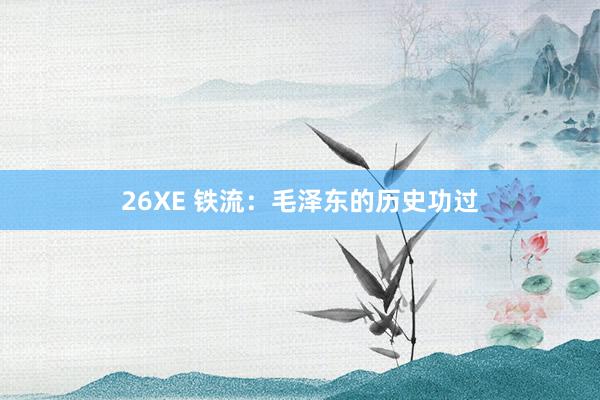 26XE 铁流：毛泽东的历史功过