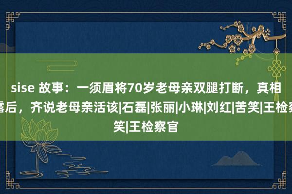 sise 故事：一须眉将70岁老母亲双腿打断，真相揭露后，齐说老母亲活该|石磊|张丽|小琳|刘红|苦笑|王检察官